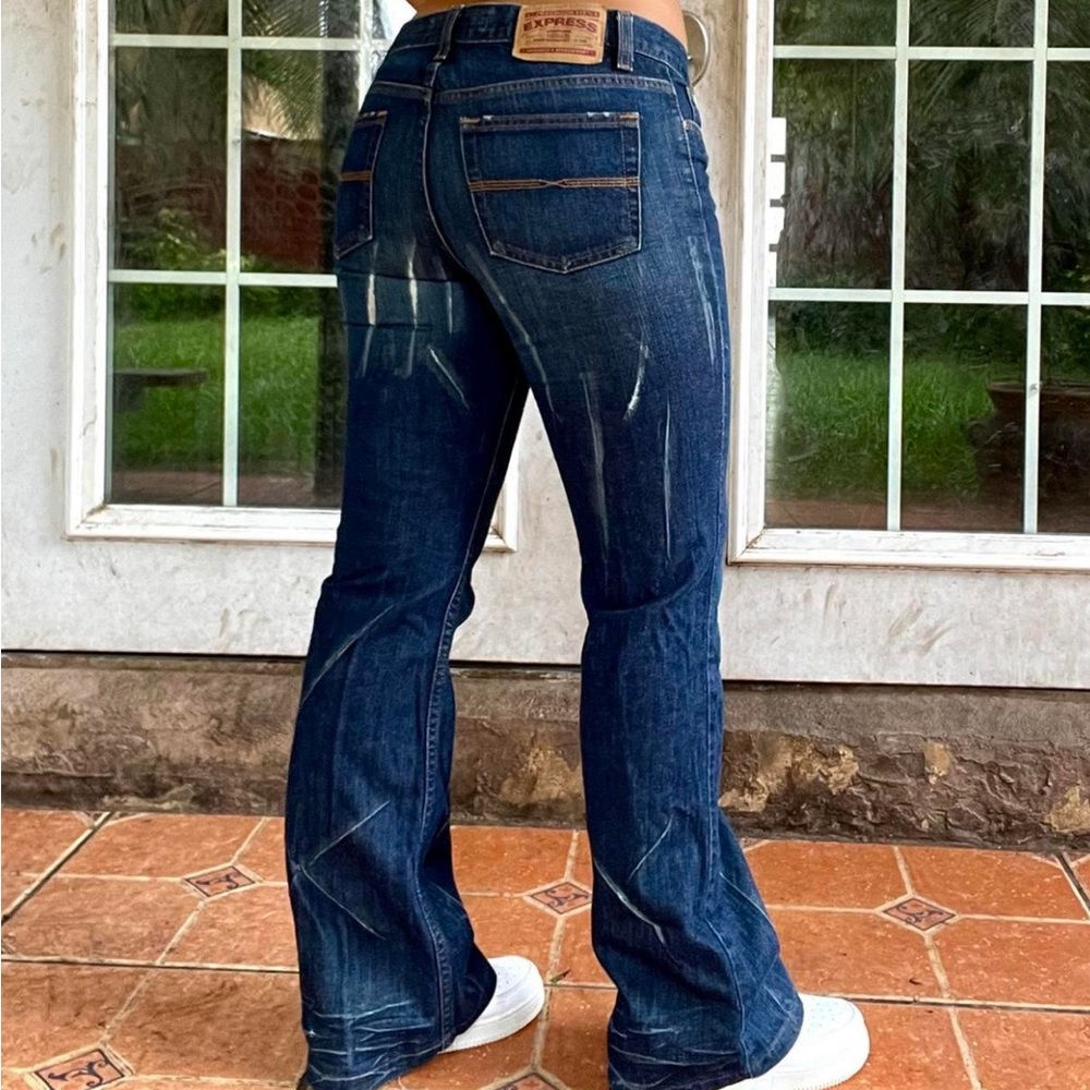 Low rise boot cut flare jeans